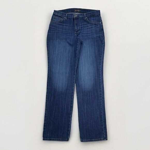 Lee Denim - Lee Jeans Womens 12 Long Relaxed Fit Straight Leg Mid Rise Blue Measures 32x32.5
